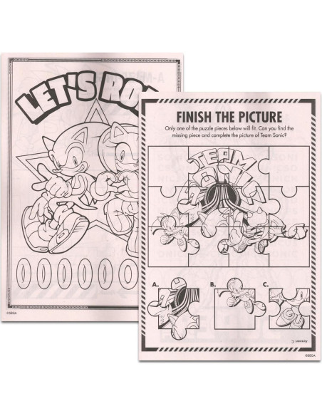 Libro para Colorear Sonic the Hedgehog - 2 Libros y Stickers