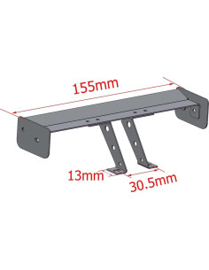Alerón Trasero RC LAFEINA 155mm Aluminio para Coche Drift 1/10 2