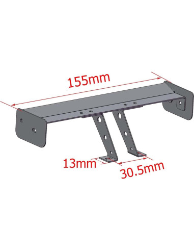 Alerón Trasero RC LAFEINA 155mm Aluminio para Coche Drift 1/10
