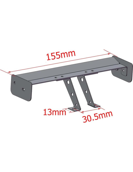 Alerón Trasero RC LAFEINA 155mm Aluminio para Coche Drift 1/10