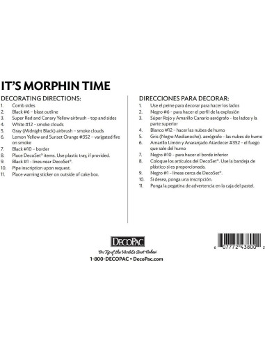 Adorno de Pastel Power Rangers DecoPac 10.8x7cm