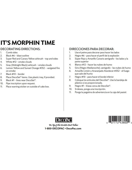 Adorno de Pastel Power Rangers DecoPac 10.8x7cm