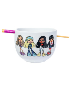 Tazón de Ramen Cerámica Bratz 590ml con Palillos Reutilizables