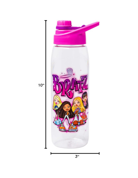 Botella de Agua Silver Buffalo Bratz 800ml con Tapa de Rosca
