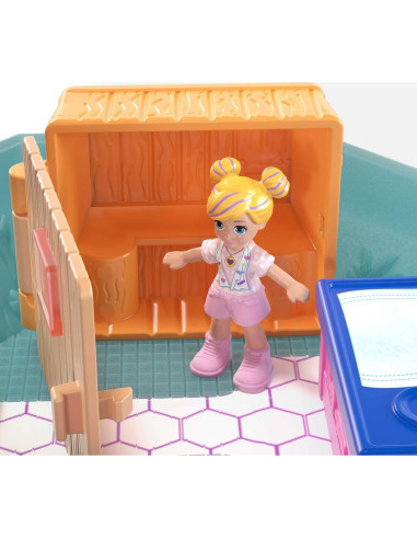 Juego de Polly Pocket Spa de Perfume Pamperin con 2 Muñecas