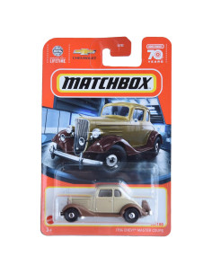 Auto a Escala Matchbox 1934 Chevy Master Coupe Marrón