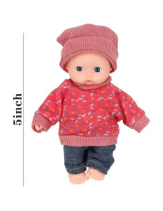 Muñecas Mini Bebé ONEST 5 Pulgadas con Ropa Hecha a Mano 2