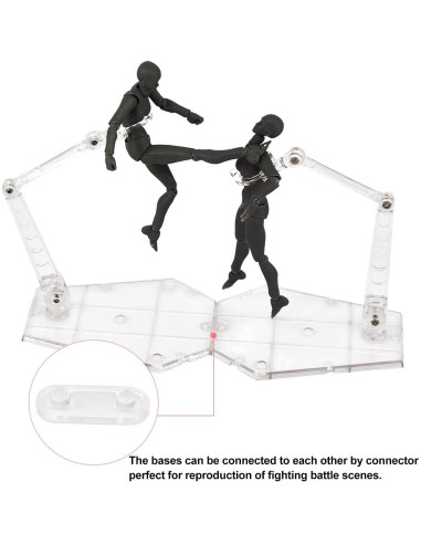 Soporte para Figuras de Acción Yocoolfun 6 Piezas Transparente