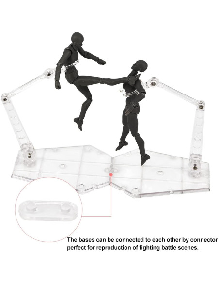 Soporte para Figuras de Acción Yocoolfun 6 Piezas Transparente