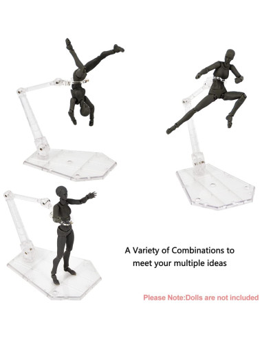 Soporte para Figuras de Acción Yocoolfun 6 Piezas Transparente
