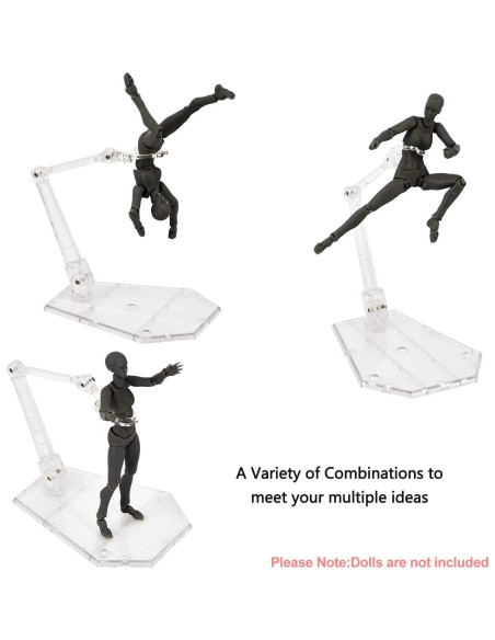 Soporte para Figuras de Acción Yocoolfun 6 Piezas Transparente
