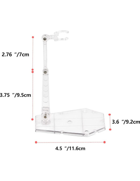 Soporte para Figuras de Acción Yocoolfun 6 Piezas Transparente