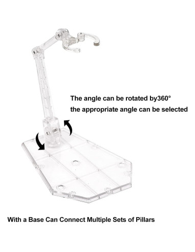 Soporte para Figuras de Acción Yocoolfun 6 Piezas Transparente