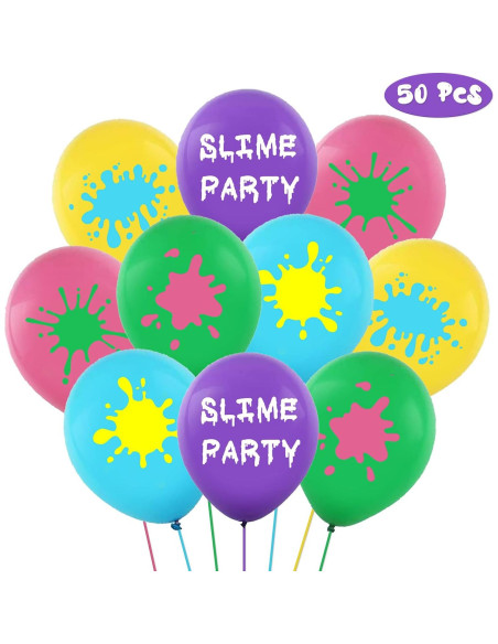 50 Globos de Láttex Slime Oringaga 30.48 cm Fiesta Temática