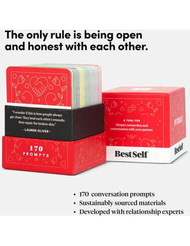 Juego de Cartas de Intimidad BestSelf - 170 Preguntas para Parejas