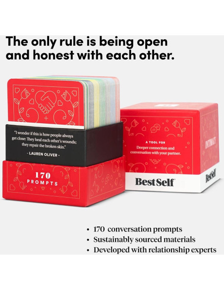 Juego de Cartas de Intimidad BestSelf - 170 Preguntas para Parejas