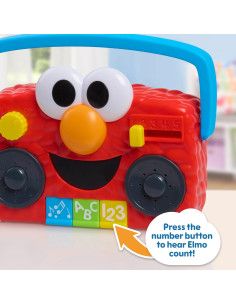 Boombox Portátil Elmo Just Play 34.3x15.2x38.1cm Juguete Interactivo 2