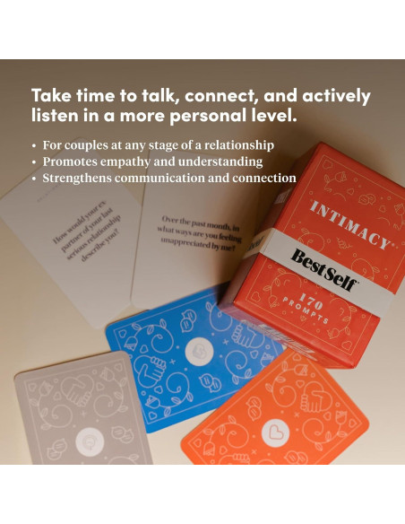 Juego de Cartas de Intimidad BestSelf - 170 Preguntas para Parejas