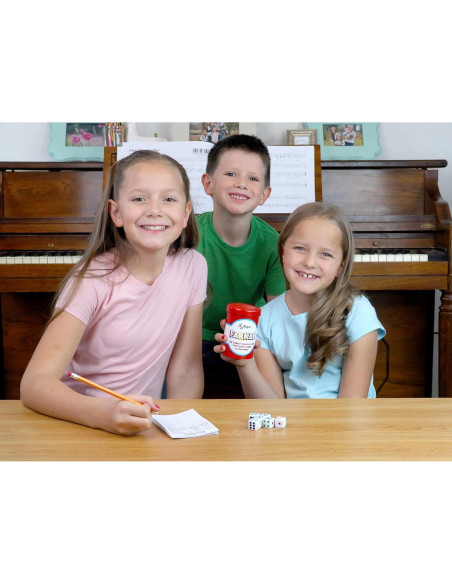 Juego de Dados Farkle Regal Games - 6 Dados Coloridos, Taza y Hojas