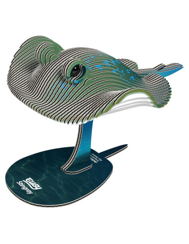 Rompecabezas 3D Mantarraya Eugy - Ecológico y Educativo 50 Piezas