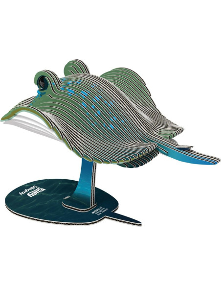 Rompecabezas 3D Mantarraya Eugy - Ecológico y Educativo 50 Piezas