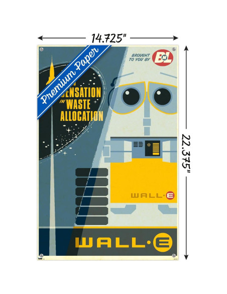 Póster de Pared Disney Pixar Wall-E 37.4x56.7cm Trends International Póster de Pared Disney Pixar Wall-E 37.4x56.7cm Trends International
