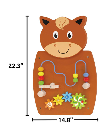 Panel de Actividad de Caballo Learning Advantage - Juguete Pared 56.6x37.6 cm