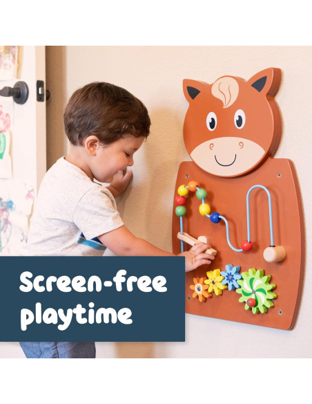 Panel de Actividad de Caballo Learning Advantage - Juguete Pared 56.6x37.6 cm