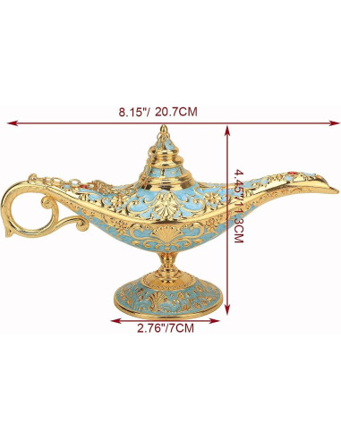 Lámpara Mágica de Aladino LIABI Azul Lago 21x11.3 cm