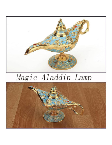 Lámpara Mágica de Aladino LIABI Azul Lago 21x11.3 cm