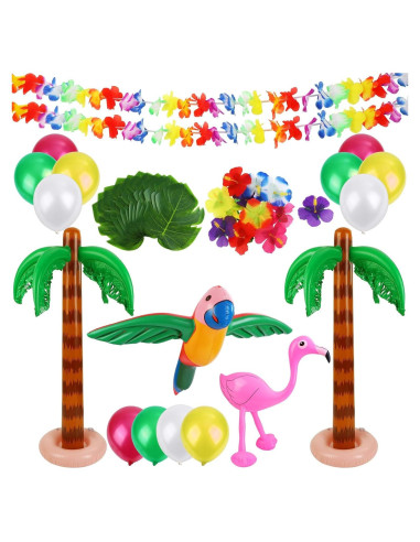 Ruisita Juguetes de Fiesta Hawaiana 50 Piezas Inflables