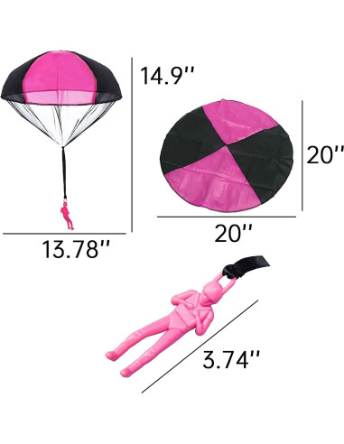 Juguete Paracaídas NANASO - Lanzamiento a Mano, 8 Colores