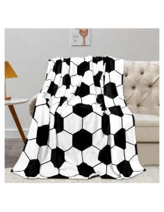 Manta de Fútbol MASTIEE 101.6x127 cm Suave y Lavable