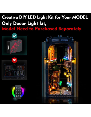 Kit de Iluminación LED LocoLee para LEGO 10351 Sherlock Holmes
