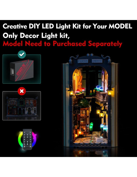 Kit de Iluminación LED LocoLee para LEGO 10351 Sherlock Holmes