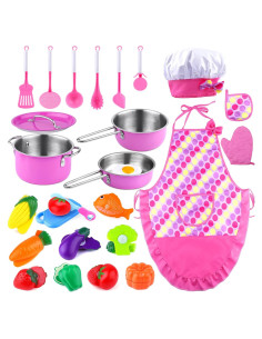 Conjunto de Cocina de Juguete GIFTINBOX 26 Piezas para Niños