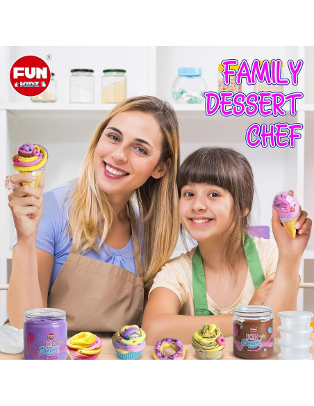 Kit de Slime de Helado FUNKIDZ 1040 ML para Niñas 6-12 Años