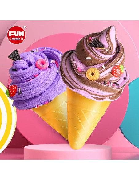 Kit de Slime de Helado FUNKIDZ 1040 ML para Niñas 6-12 Años