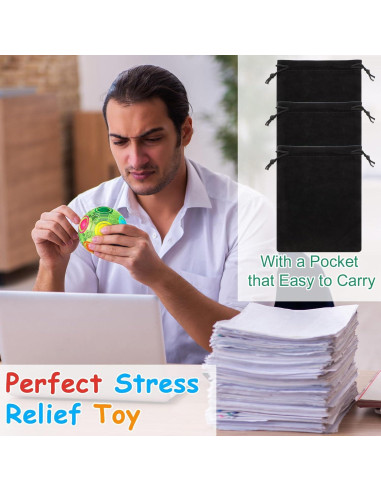 Lenwen 18 Bolas Rompecabezas Arcoíris Antiestrés 7 cm