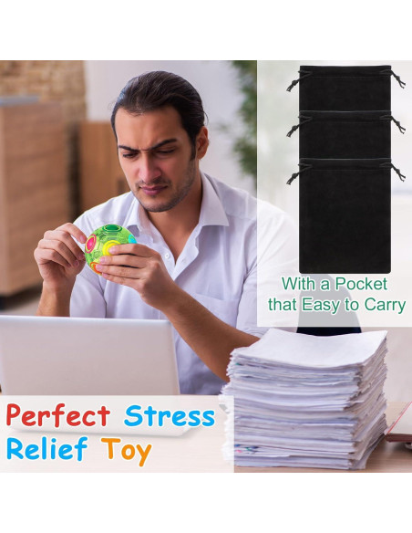 Lenwen 18 Bolas Rompecabezas Arcoíris Antiestrés 7 cm