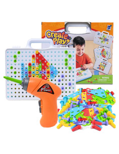 Set de Juguete de Construcción Big Mo con Taladro Eléctrico