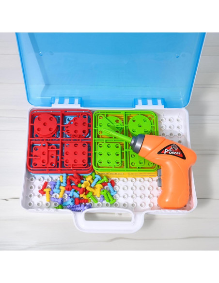 Set de Juguete de Construcción Big Mo con Taladro Eléctrico