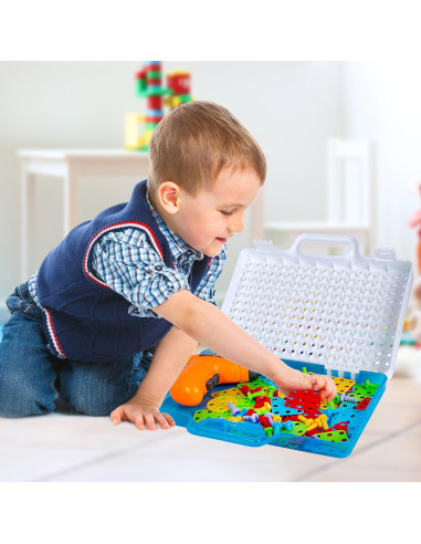 Set de Juguete de Construcción Big Mo con Taladro Eléctrico