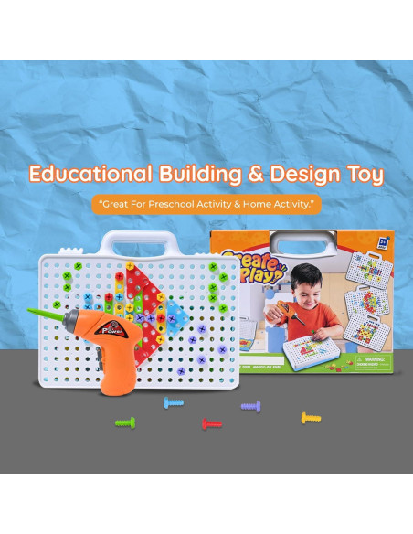 Set de Juguete de Construcción Big Mo con Taladro Eléctrico