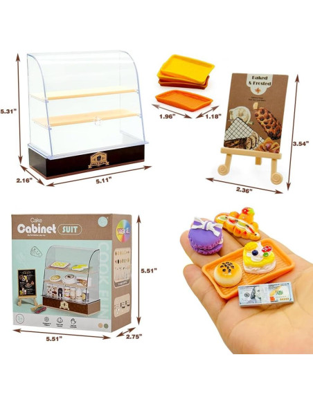 Mini Juguetes de Comida con Caja de Exhibición Taken All