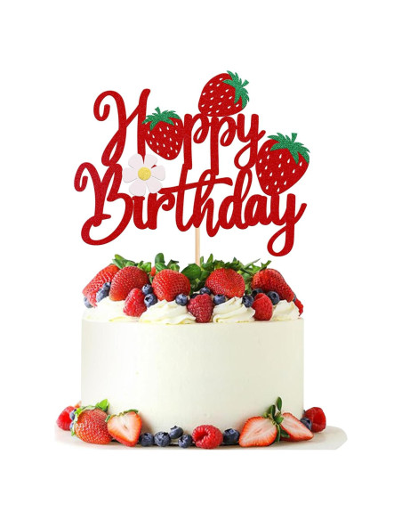 Adorno de Pastel de Cumpleaños Feliz YCTHUNFISH 15.3x18.7cm