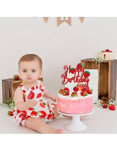 Adorno de Pastel de Cumpleaños Feliz YCTHUNFISH 15.3x18.7cm