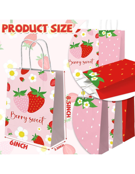 Bolsas de Papel de Fresa Dydamud - Paquete de 12 Unidades