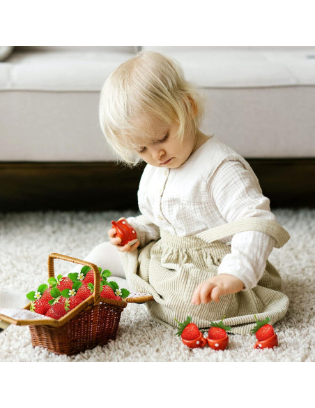 Fresas Artificiales RONRONS 20 Piezas Decorativas Realistas