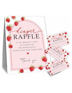 Kit Rifa Pañales Tabyon 50 Boletos y Cartel Baby Shower